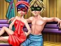 Spēle Punktēta meitene pirts flirtēšana online