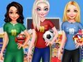 Spēle BFF Princess balsot par futbolu 2018 online Spēle BFF Princess balsot par futbolu 2018 online