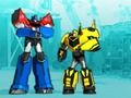 Spēle Transformatori. Maskējušies roboti: Super Mini Striker  online