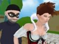 Spēle Princeses metro skrējiens - savvaļas skriešanās VS laupītājs  online