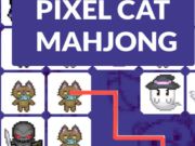Spēle Pikseļu kaķis madžongs  online