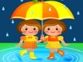 Spēle Bērni lietainās dienas puzzle  online