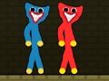 Spēle Sarkans un zils Stickman Huggy  online