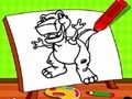 Spēle Viegli bērniem krāsojamu dinozauru  online