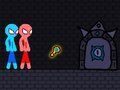 Spēle Sarkana un zila Stickman virve  online
