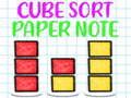 Spēle Cube Kārtot papīru Piezīme  online