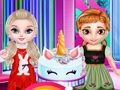 Spēle Mazās princeses vienradža kūka  online