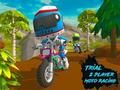 Spēle Izmēģinājuma 2 spēlētāju motosacīkstes  online