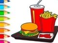 Spēle Krāsojamā grāmata: Hamburgers  online