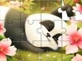 Spēle Puzle: guļošā panda  online