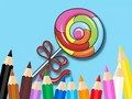 Spēle Krāsojamā grāmata: Lollipop  online