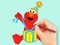 Spēle Krāsojamā grāmata: Elmo dāvana  online