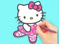 Spēle Krāsojamā grāmata: Hello Kitty Dancing  online