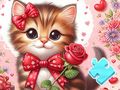 Spēle Puzle: Bowknot Cat  online