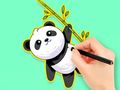 Spēle Krāsojamā grāmata: Panda ēd bambusu  online