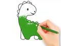Spēle Krāsojamā grāmata: jauks dinozauru mazulis  online