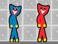 Spēle Sarkans un zils Stick Huggy  online