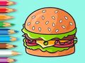 Spēle Krāsojamā grāmata: Delicious Hamburger  online