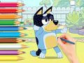 Spēle Krāsojamā grāmata: Bluey un Bingo  online