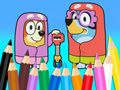 Spēle Krāsojamā grāmata: Bluey Flossing Grannies  online