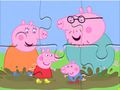 Spēle Puzle: Peppas cūkas dubļainās peļķes  online