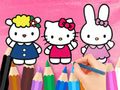 Spēle Krāsojamā grāmata: Hello Kitty ar draugiem  online