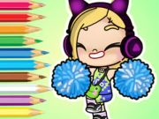 Spēle Krāsojamā grāmata: Avatar World Cheerleader online Spēle Krāsojamā grāmata: Avatar World Cheerleader online