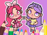 Spēle Krāsojamā grāmata: BFF Avatar pasaulē online Spēle Krāsojamā grāmata: BFF Avatar pasaulē online