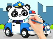 Spēle Krāsojamā grāmata: Policijas panda  online