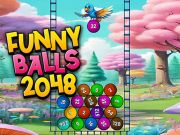 Spēle Smieklīgas bumbiņas 2048 online Spēle Smieklīgas bumbiņas 2048 online
