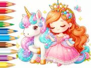 Spēle Krāsojamā grāmata: Unicorn Secret Whisper  online