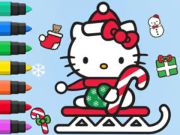 Spēle Krāsojamā grāmata: Hello Kitty Christmas  online