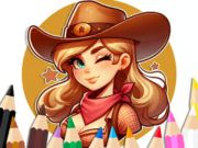 Spēle Krāsu grāmata: Cowgirl  online