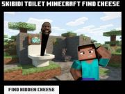 Spēle Skibidi tualetes minecraft Atrod sieru  online