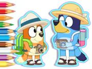 Spēle Krāsu grāmata: Bluey Camping  online