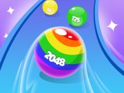 Spēle 2048 skrien krāšņas bumbiņas  online