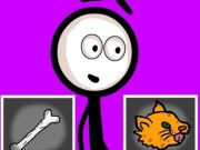 Spēle Stickman, izvēloties darbības  online