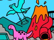 Spēle Krāsa ar kodu dino parku  online
