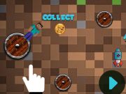 Spēle MineBlock rotē un lido piedzīvojums  online