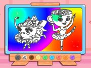 Spēle Krāsu grāmata: Ballerina Cappuccina online
