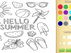 Spēle Hello Summer Coloring Book for Kids online