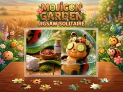 Spēle Mojicon Garden Jigsaw Solitaire! online