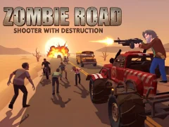 Spēle Zombie Road: Shooter with Destruction online