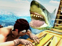 Spēle Raft Angry Shark Hunting online