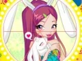 Spēle Winx bunny style: Round Puzzle online