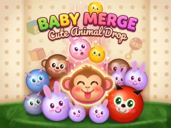 Spēle Baby Merge Cute animal drop online