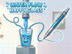 Spēle Water Flow Happy Glass online