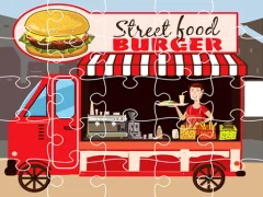 Spēle Burger Trucks Jigsaw online