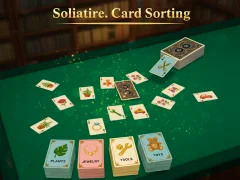 Spēle Solitaire. Card Sorting online