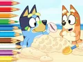Spēle Coloring Book: Bluey On The Beach online